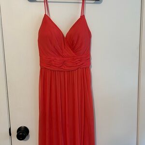 Davids Bridal Women Dress Size 4 Pink Sleeveless Sweetheart Bridesmaid Dress